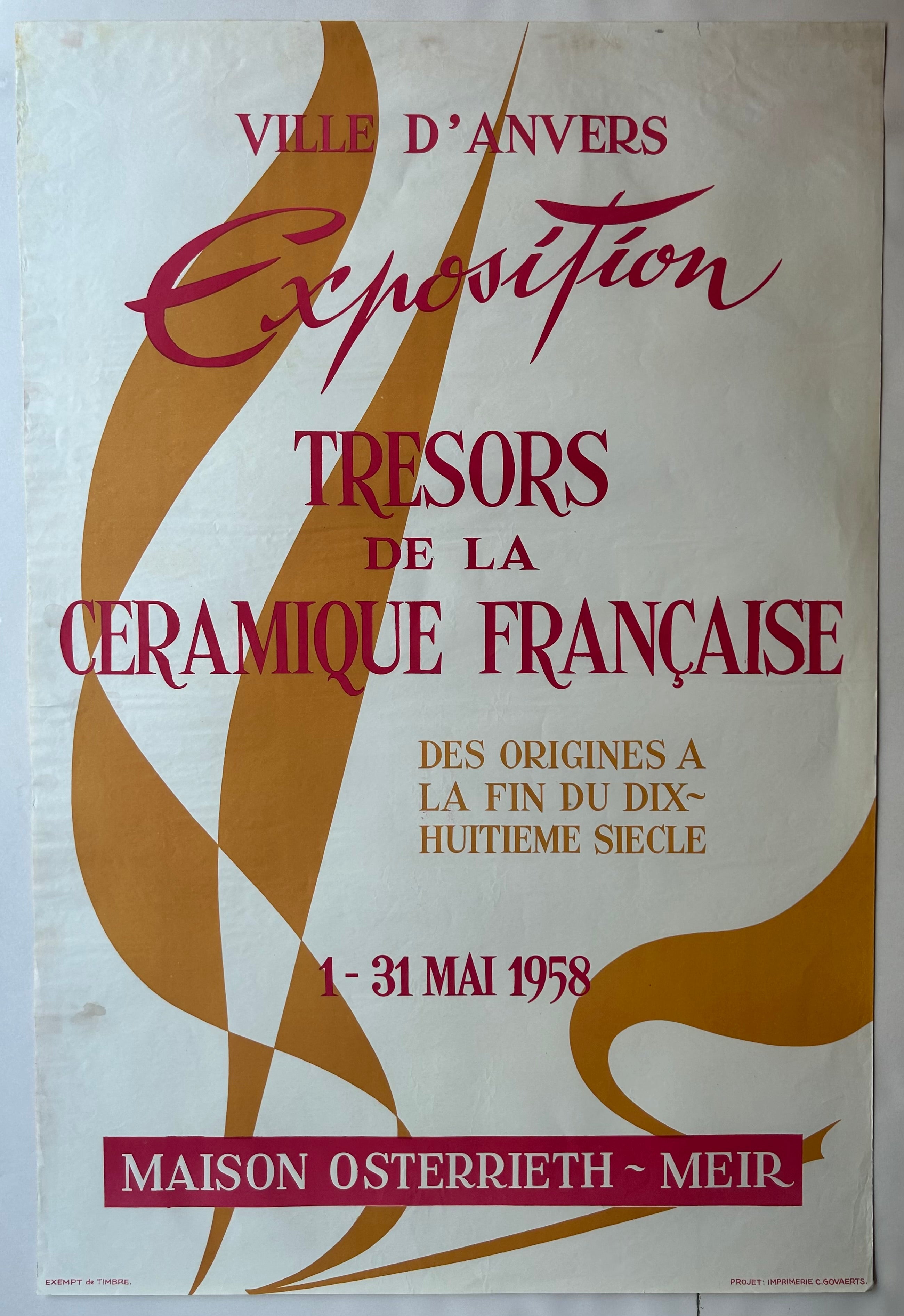 Exposition Trésors de la Céramique Française Poster