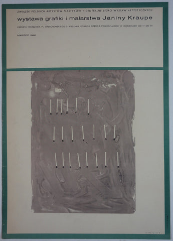 Link to  Wystawa Grafiki I Malarstwa Janiny KraupePoland, 1966  Product