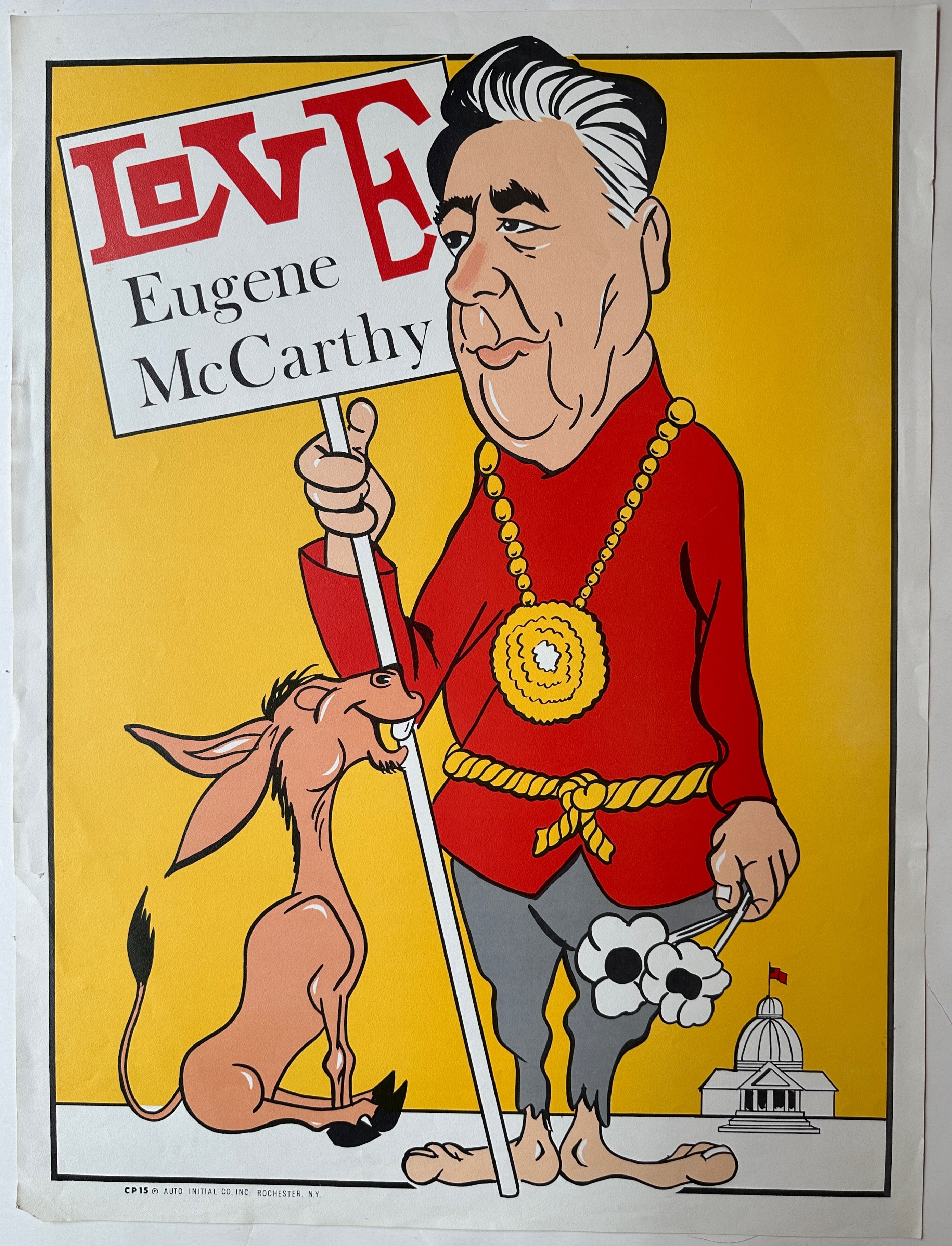24x18 paper poster featuring cartoon Eugene McCarthy