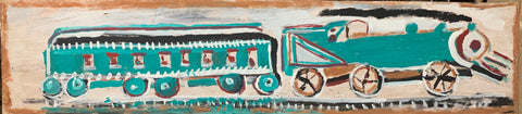 Link to Blue Train #04, Jimmie Lee Sudduth PaintingU.S.A, c. 1995 Product