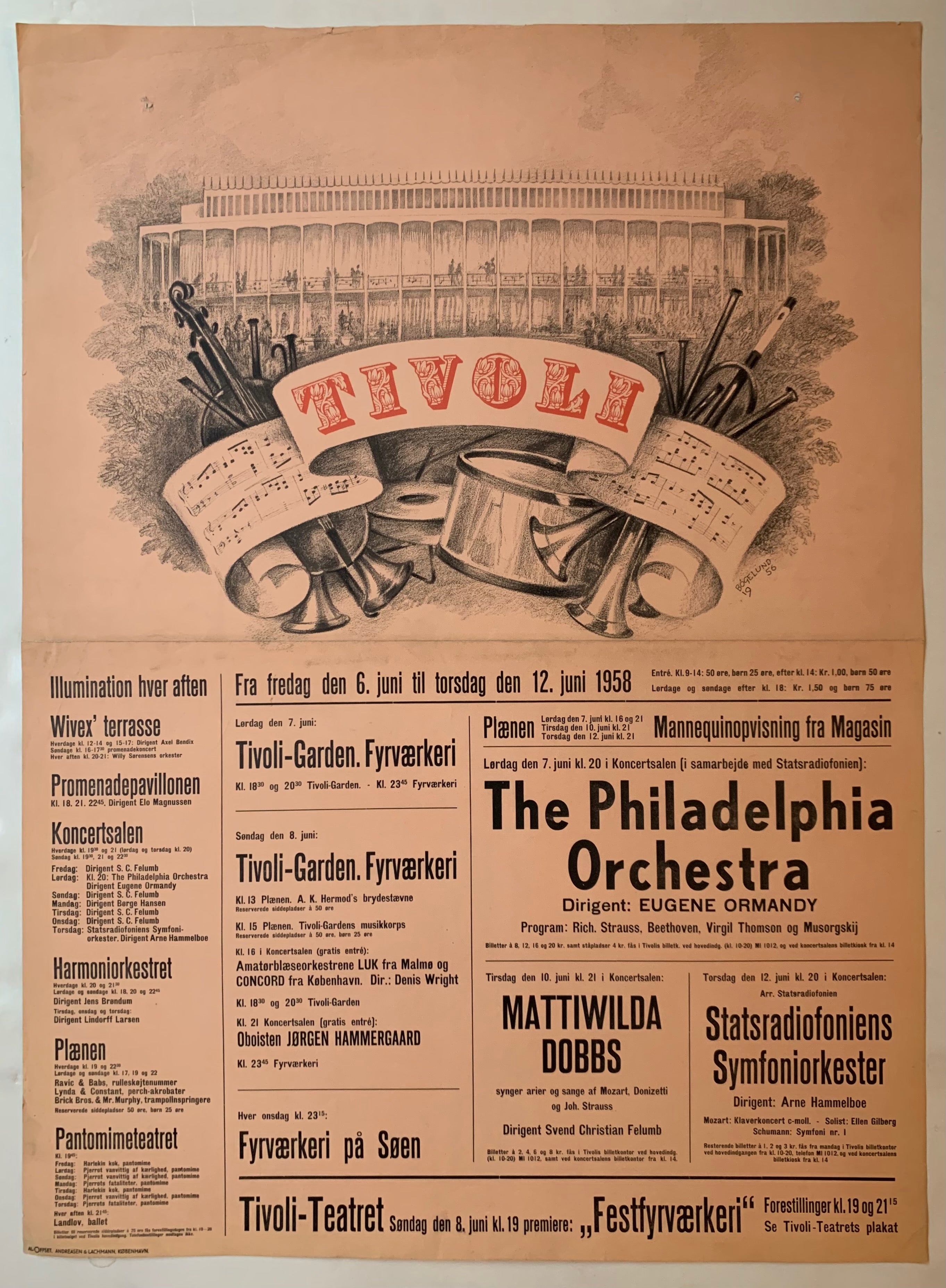 Tivoli Gardens Performance Schedule