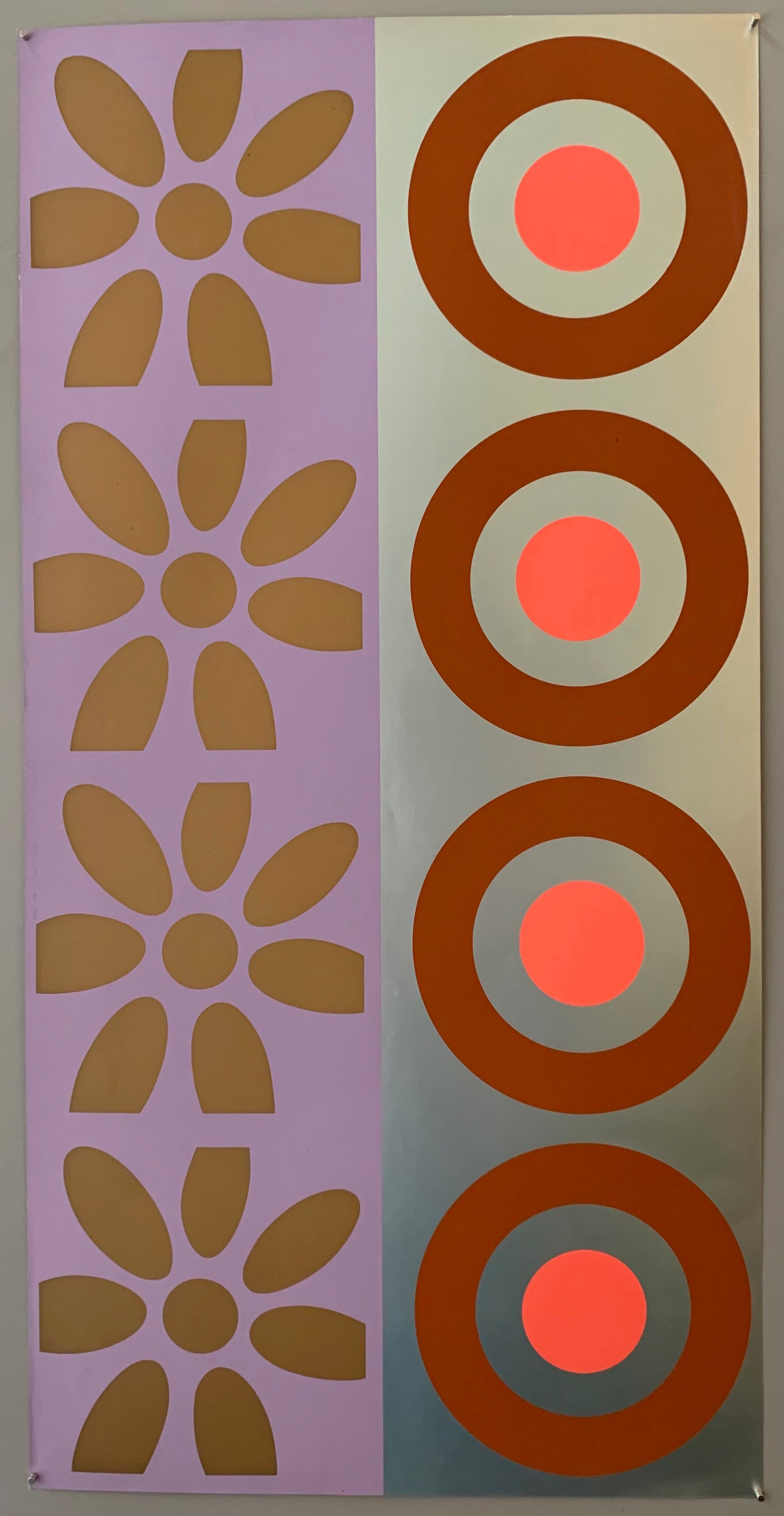 Peter Gee print of flowers and targets
