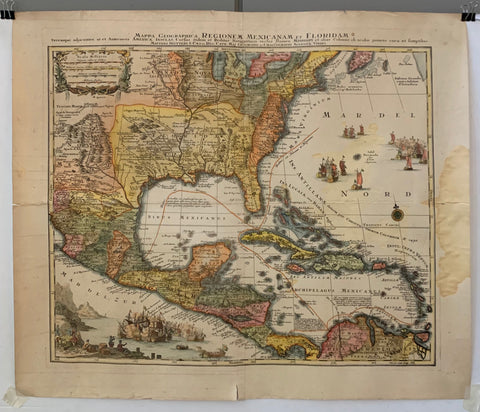 Link to Mappa Geographica Regionem Mexicanam et Floridam PosterGermany, c. 1730 Product