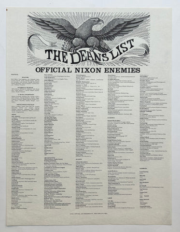 Link to  Official Nixon Enemies Poster ✓USA, 1973  Product