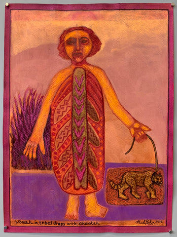 Link to Paul Kohn 'Woman in Tribel Dress with Cheetah' #65U.S.A., 2016 Product