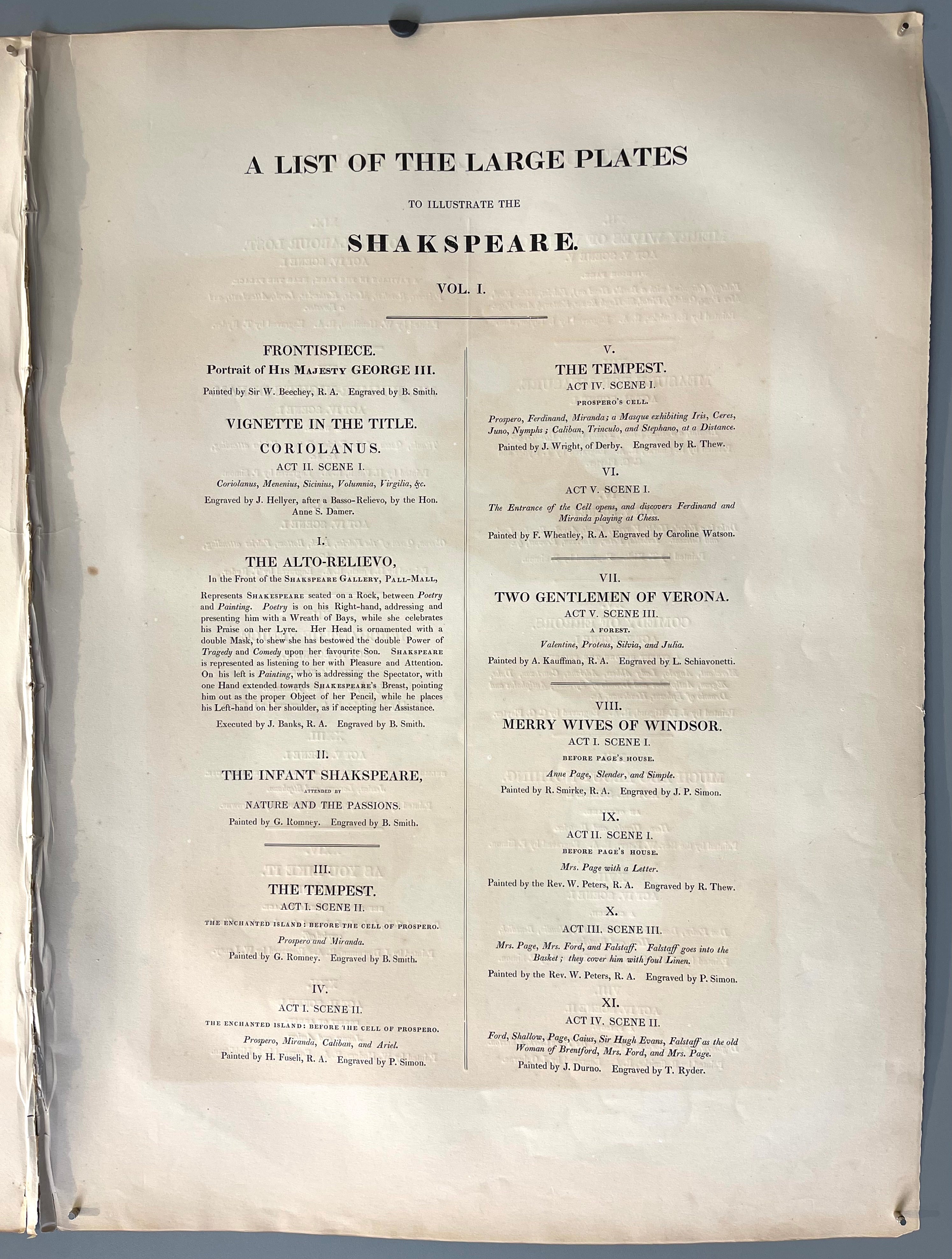 background white. typed letters of shakespeare vol 1