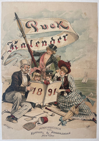 Link to  Puck Kalender PosterU.S.A., 1891  Product