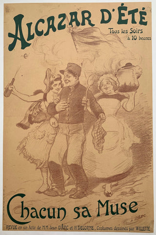 Link to Alcazar D'ete Tous les Soirs a 10 heures "Chacun sa Muse" ✓France, C. 1895 Product