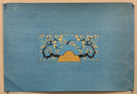 Dragonfly Among Plum Blossoms - Blue