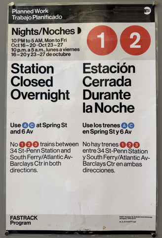 Link to &nbsp;Station Closed Overnight MTAUnited States, c. 2022 &nbsp;Product