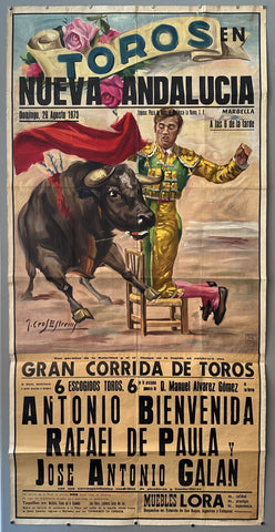 Link to  Toros en Nueva Andalucia PosterSpain, c. 1950s  Product