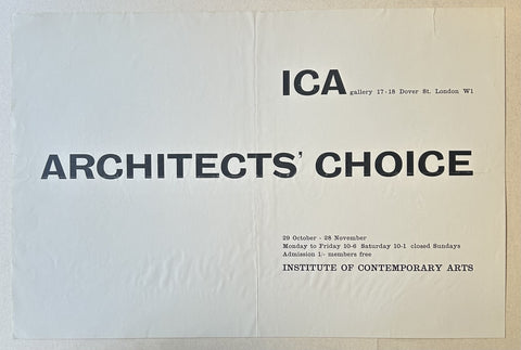 ICA Architects' Choice Poster