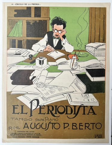 Link to &nbsp;El Periodista tango para piano por Augusto P. BertoArgentina, 1912 &nbsp;Product