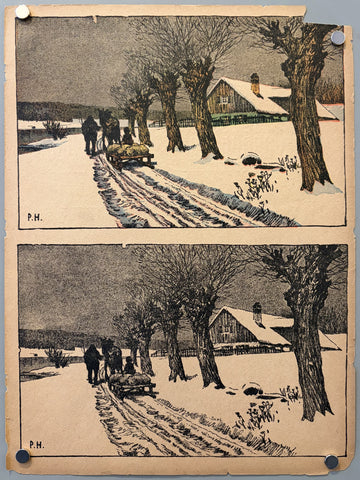 Link to &nbsp;Winter Farm Scene/White Picket FenceUnited States, c. 1950s &nbsp;Product