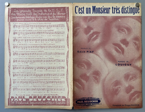 Link to  C'est Un Monsieur Très Distingué Edith PiafFrance, c. 1950s  Product