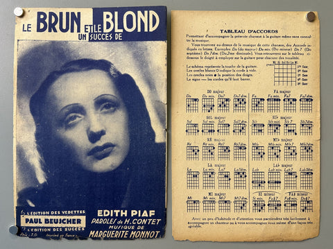 Link to  Le Brun et Le Blonde Edith PiafFrance, c. 1950s  Product