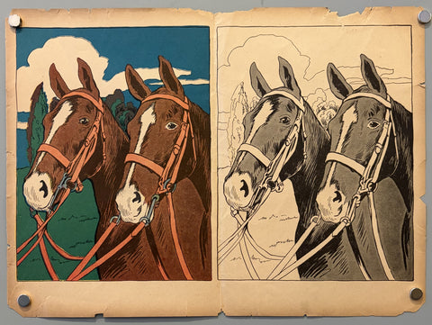 Link to &nbsp;Horses/Little Boy and DogUnited States, c. 1950s &nbsp;Product