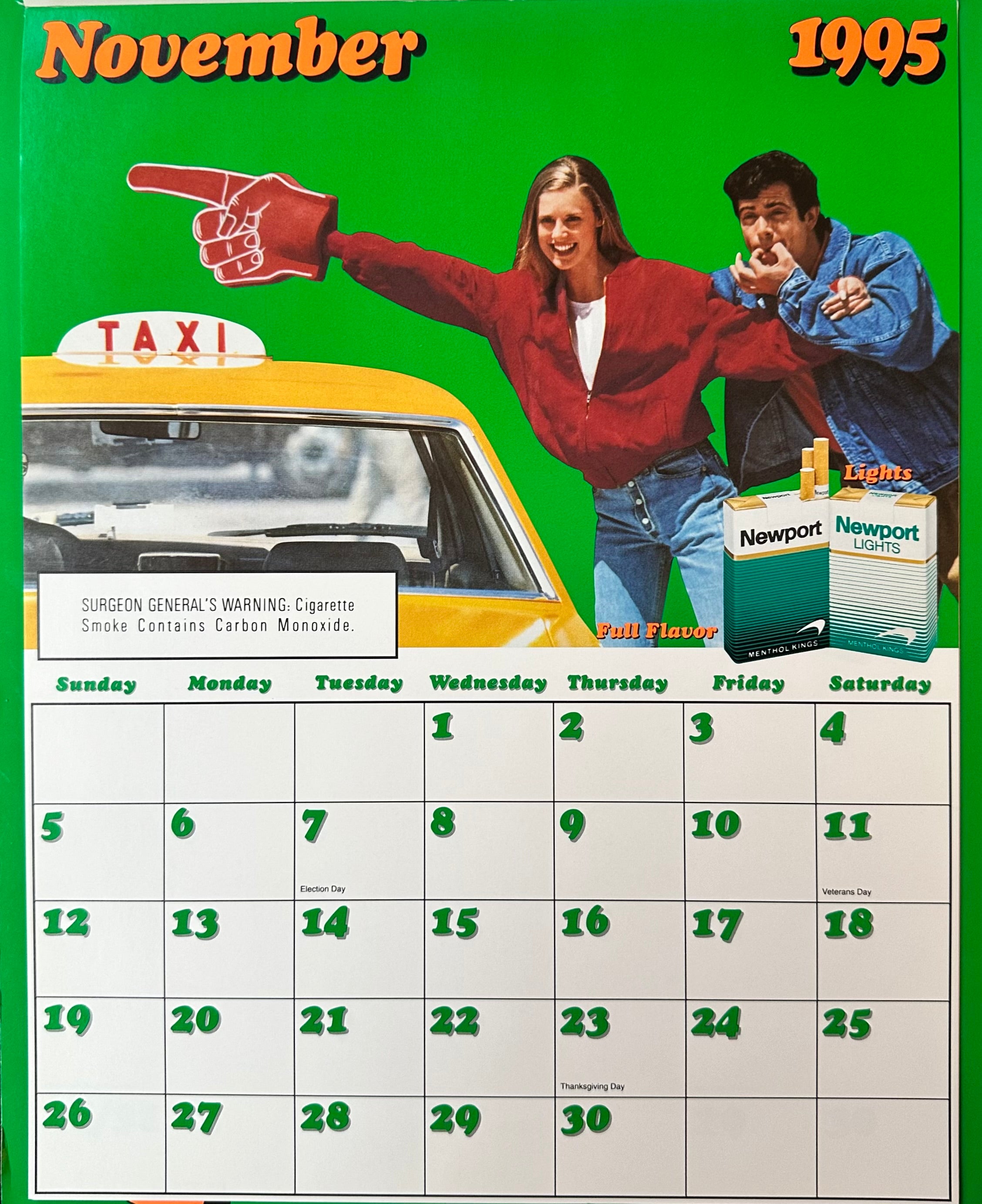 newport cigarettes advent calendar 1995 Newport cigarette calendar