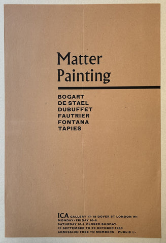 Link to  Matter Painting ICA PosterEngland, 1960  Product