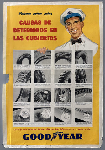 Spanish Good Year Tires Poster
