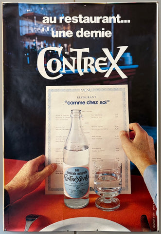 Link to &nbsp;Au Restaurant...Une Demie ContrexFrance, c.1976's &nbsp;Product