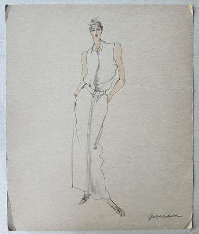 Link to &nbsp;Original Fashion Design Sketch - Gordon HendersonU.S.A., c.1980's &nbsp;Product