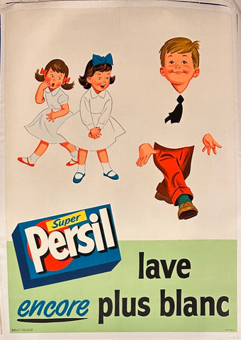 Link to  Super Persil- Lave encore plus blanc poster  ✓France, C.1959  Product