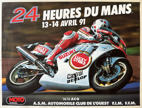 24 Heures Du Mans Moto 1991 Poster