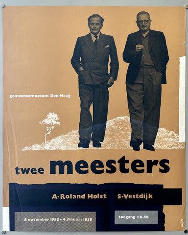 Twee Meesters A. Roland Holst and S. Vestdijk Poster