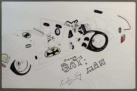 "Premier Bat: Man" Race Car Illustration 2