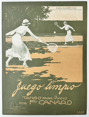 Link to &nbsp;Juego Limpio tango para piano por F.CanaroArgentina, c.1915's &nbsp;Product