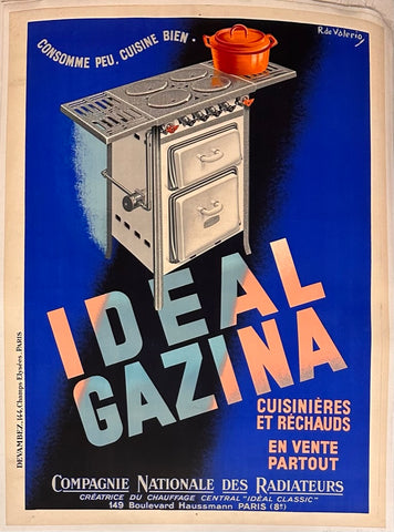 Link to  Ideal Gazina Poster ✓France, c. 1950  Product
