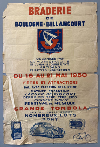 Link to  Braderie de Boulogne-Billancourt PosterFrance, 1950  Product