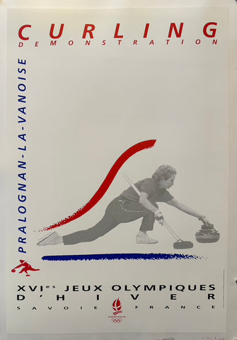 Link to  1992 Olympics Curling Poster ✓France, 1992  Product