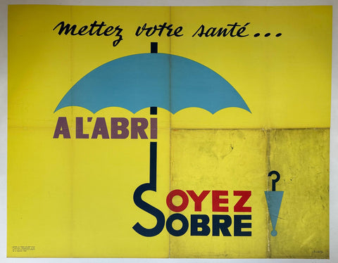Link to  A L'Abri Soyez Sobre PosterFrance, 1958  Product