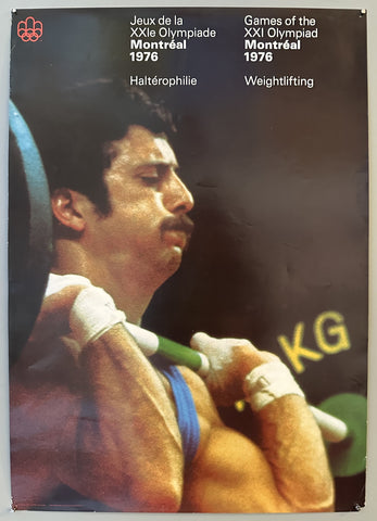 Weightlifting 1976 Montreal Olympics Poster