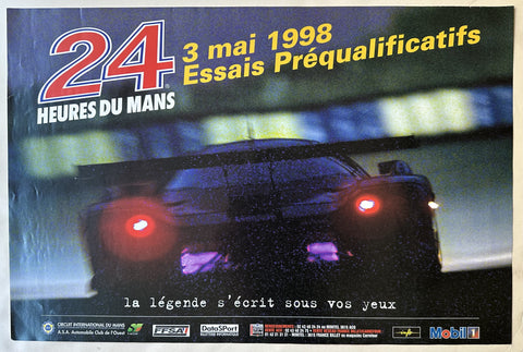 Link to  24 Heures Du Mans Essais Préqualificatifs 1998 PosterFrance, 1998  Product