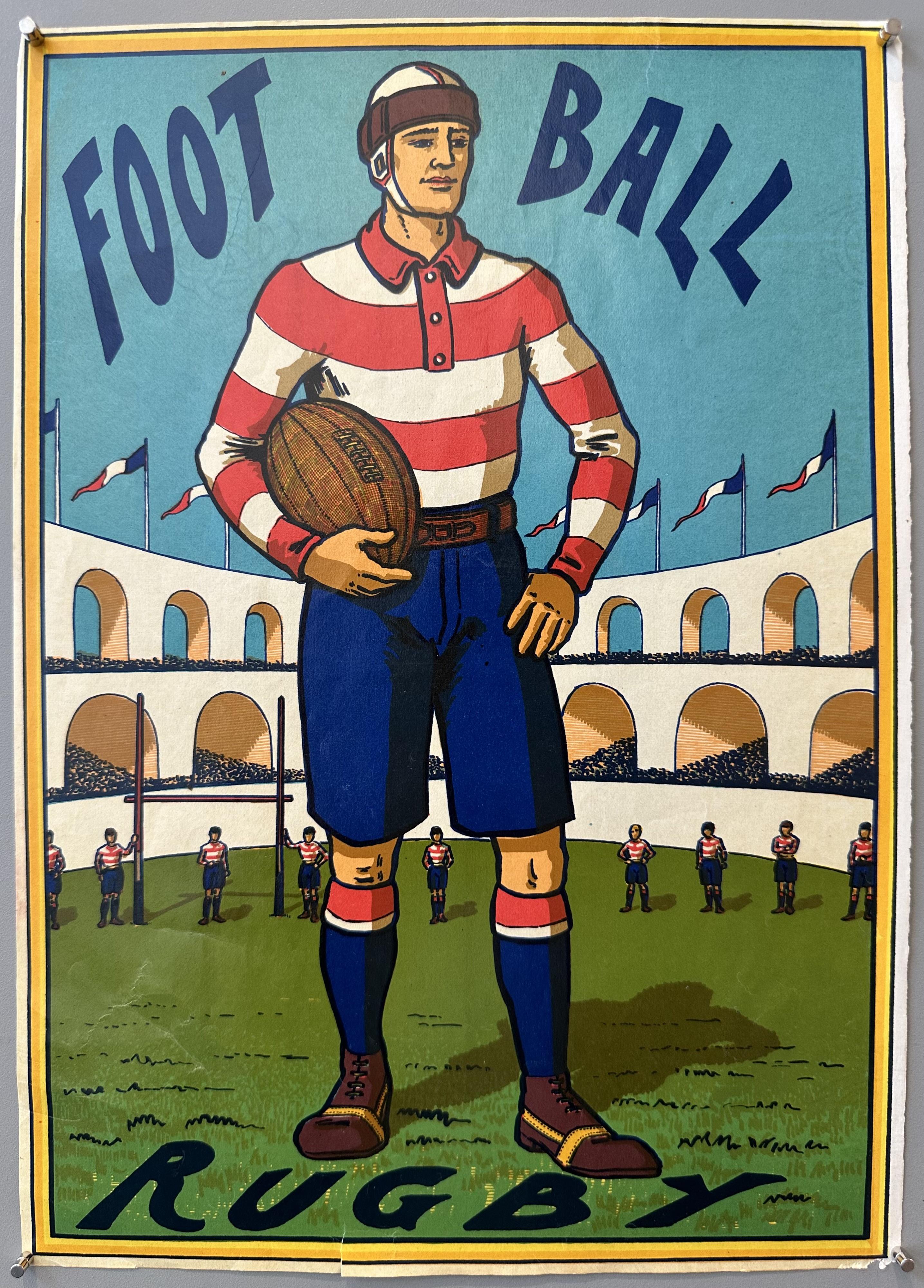 Allez Les Rouges Rugby Posters French Rugby Poster (Paper) – Poster Museum