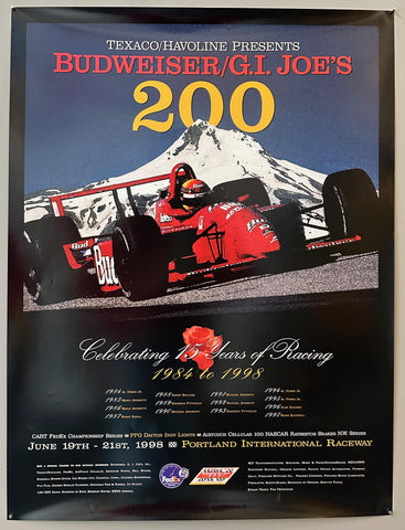 Link to  Budweiser/G.I. Joe's 200 15 Years of Racing PosterUSA, 1998  Product