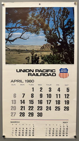 Union Pacific Railroad Calendar 1980 April/Sept