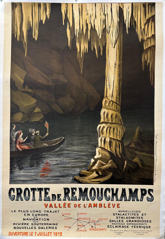 Link to  Grotte de Remouchamps PosterFrance, 1912  Product