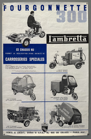 Link to  Fourgonnette 300 Lambretta PosterFrance, c. 1970s  Product