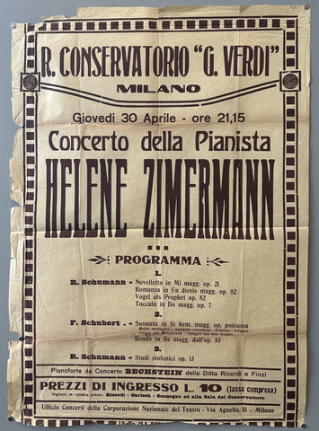 Link to  Helene Zimermann ConcertoItaly, c. 1935  Product