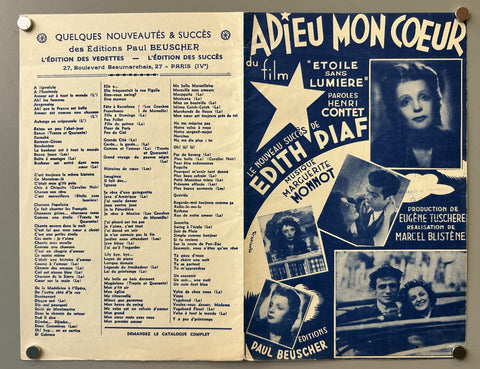 Link to  Adieu Mon Cœur Edith PiafFrance, 1946  Product