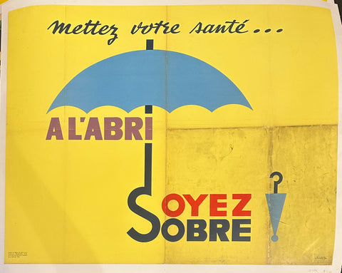 Link to  A L'Abri Soyez Sobre PosterFrance, 1958  Product