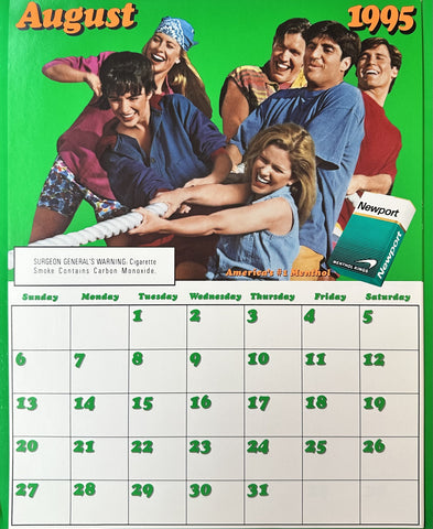 Link to &nbsp;1995 Newport cigarette calendar - AugustU.S.A.,1995 &nbsp;Product