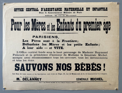 Link to  Pour les Méres et les Enfants du premier âgeFrance, c. 1915  Product