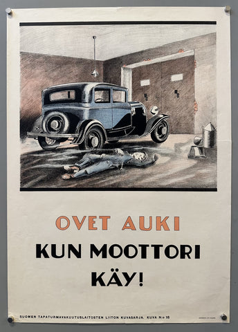 Link to &nbsp;Ovet Auki Kun Moottori Käy!Finland, c. 1930s &nbsp;Product