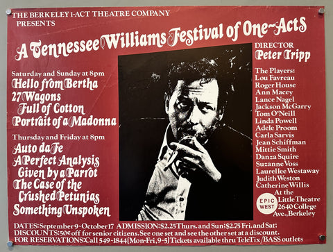 Link to &nbsp;A Tennessee Williams Festival of One-ActsUSA, c. 1990 &nbsp;Product
