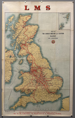 Link to  Map of the London Midland and Scottish RailwayUK, c. 1925  Product